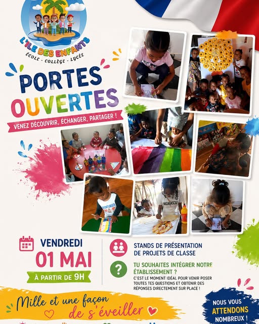 🎉 PORTES OUVERTES – ON VOUS ATTEND ! 🎉

Envie de découvrir ce que nos élèves préparent avec passion ? 👀✨

📅 Rendez-vous le vendredi 01 mai
⏰ Dès 9h

Au programme : des stands de projets de classe, ...