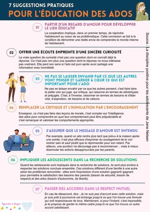 La discipline positive avec les adolescents : 7 suggestions pratiques pour l’éducation des ados
⏩ Comment aborder l’éducation des ados ?👇👇https://apprendreaeduquer.fr/discipline-positive-adolescent...